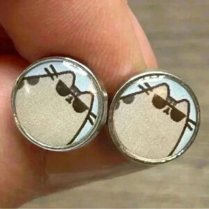 Pair of Cool Cat Stud Earrings